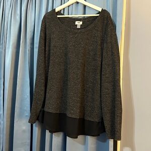 Old Navy Charcoal Heather Long Sleeve Top